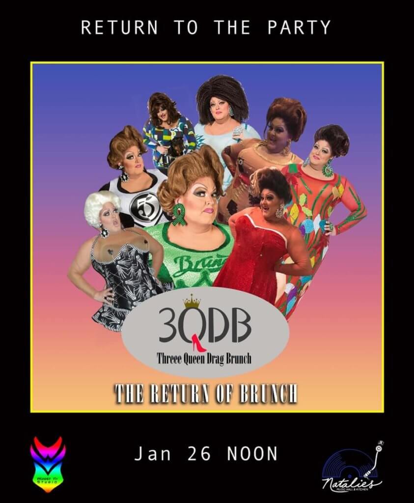 Three Drag Queen Brunch Jan 2020