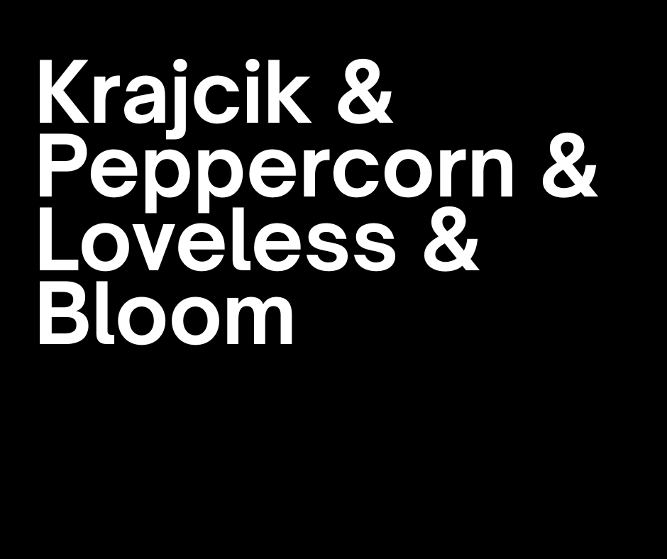 Krajcik Peppercorn Krajcik Peppercorn